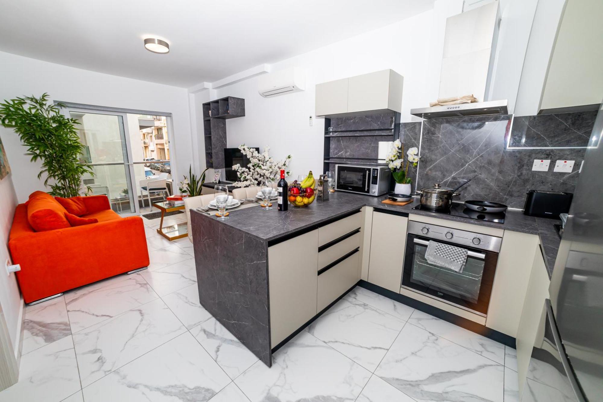 Sea Breeze, Spacious 2-Bedroom Lux Seaside Apartments San Pawl il-Baħar Eksteriør billede